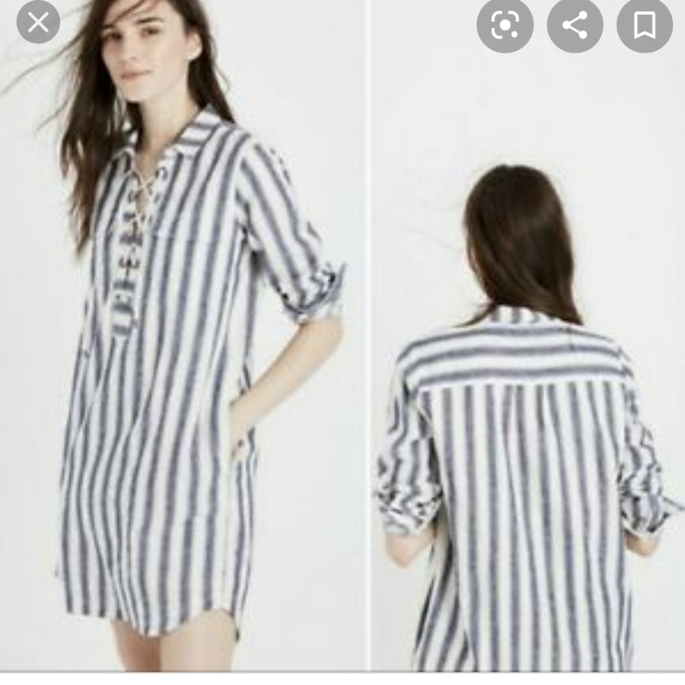 Madewell lace up dress